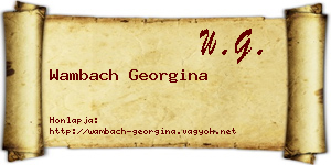 Wambach Georgina névjegykártya