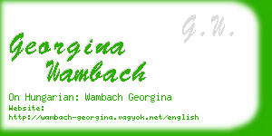 georgina wambach business card